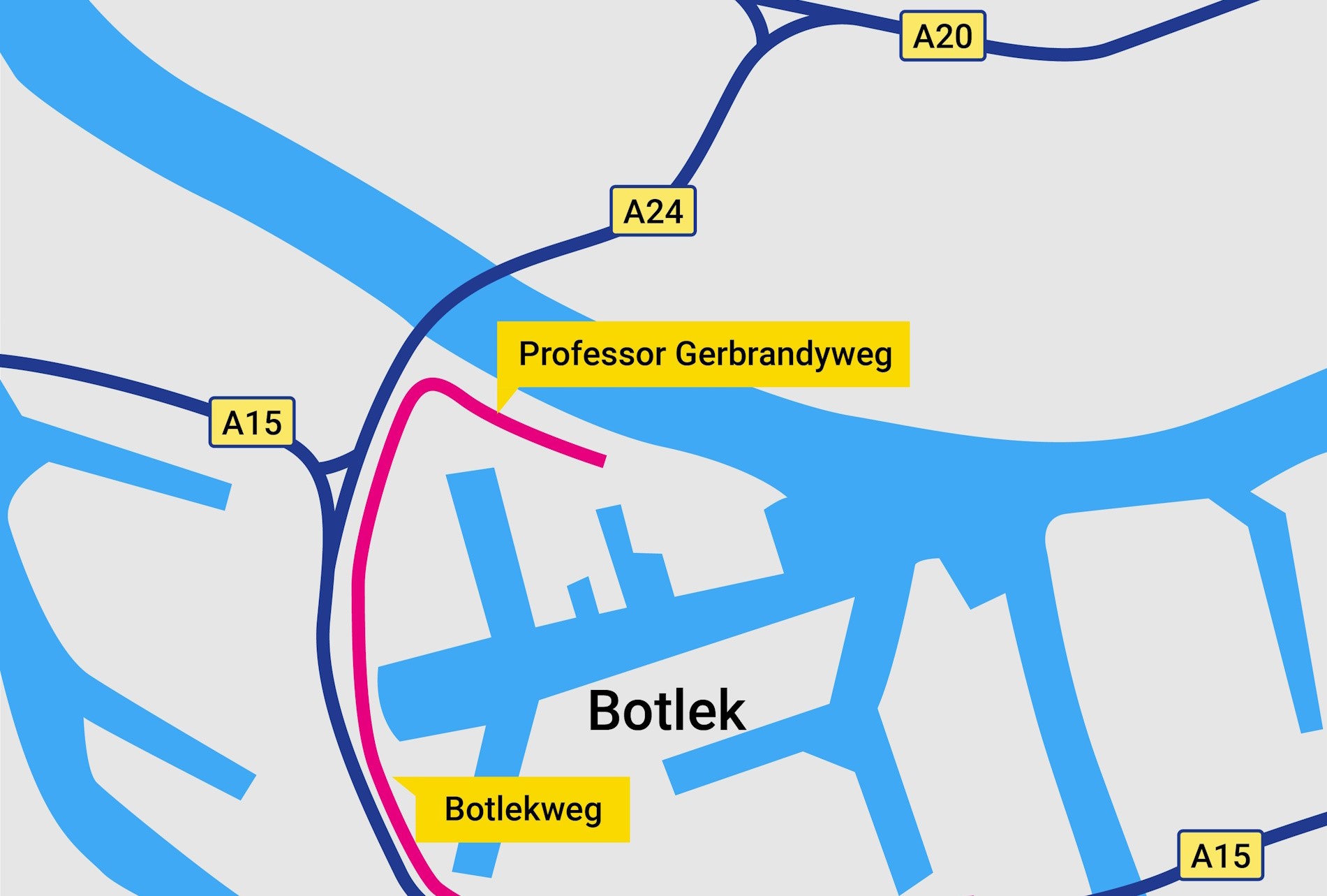 Reizen naar de haven botlekkaart_groot